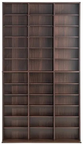 VEVOR Media Storage Cabinet 12 Layers Adjustable DVD Shelves 1080 CDs Espresso
