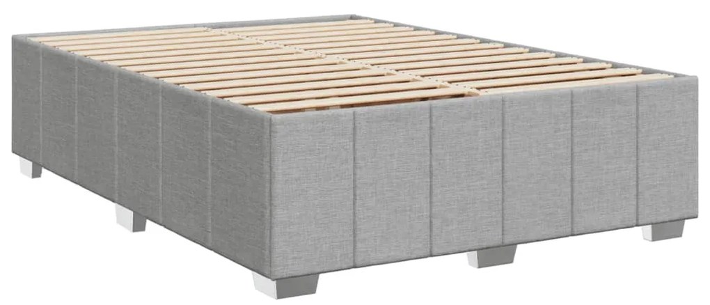 ΚΡΕΒΑΤΙ BOXSPRING ΜΕ ΣΤΡΩΜΑ ΑΝΟΙΧΤΟ ΓΚΡΙ 140X200 ΕΚ. ΥΦΑΣΜΑΤΙΝΟ 3289384