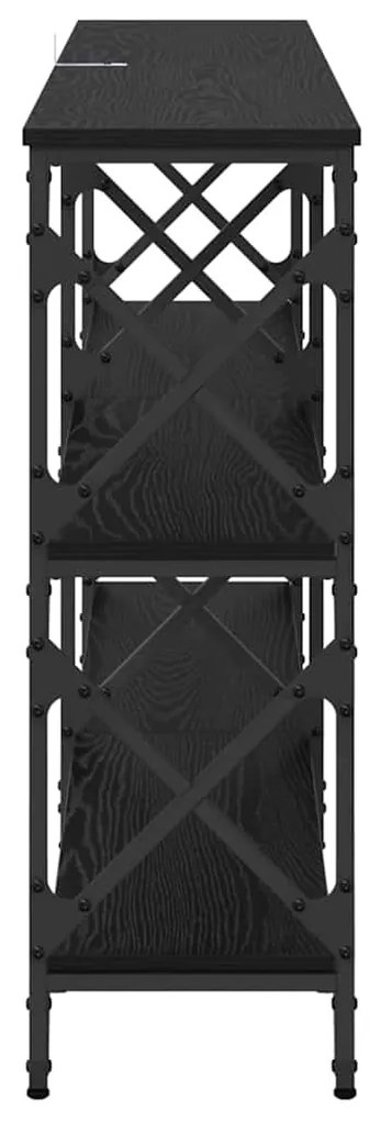 vidaXL Τραπέζι κονσόλας Μαύρη Οξυά 156 x 28 x 80,5 εκ.