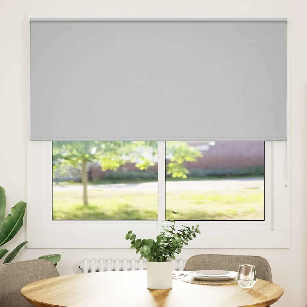 vidaXL Roller Blind Blackout ανοιχτό γκρι 165x150 cm Πλάτος υφάσματος