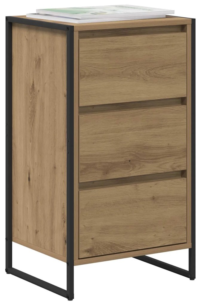 vidaXL Πλαϊνό γραφείο Καρυδιά Χειροποίητης Εργασίας 42 x 36 x 75.5 εκ.