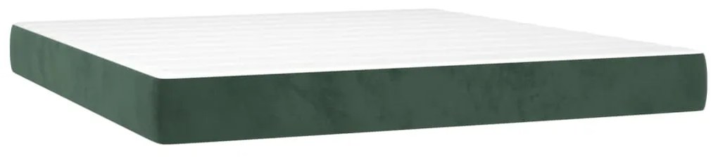 ΚΡΕΒΑΤΙ BOXSPRING ΜΕ ΣΤΡΩΜΑ ΣΚΟΥΡΟ ΠΡΑΣΙΝΟ 160X200ΕΚ. ΒΕΛΟΥΔΙΝΟ 3143154