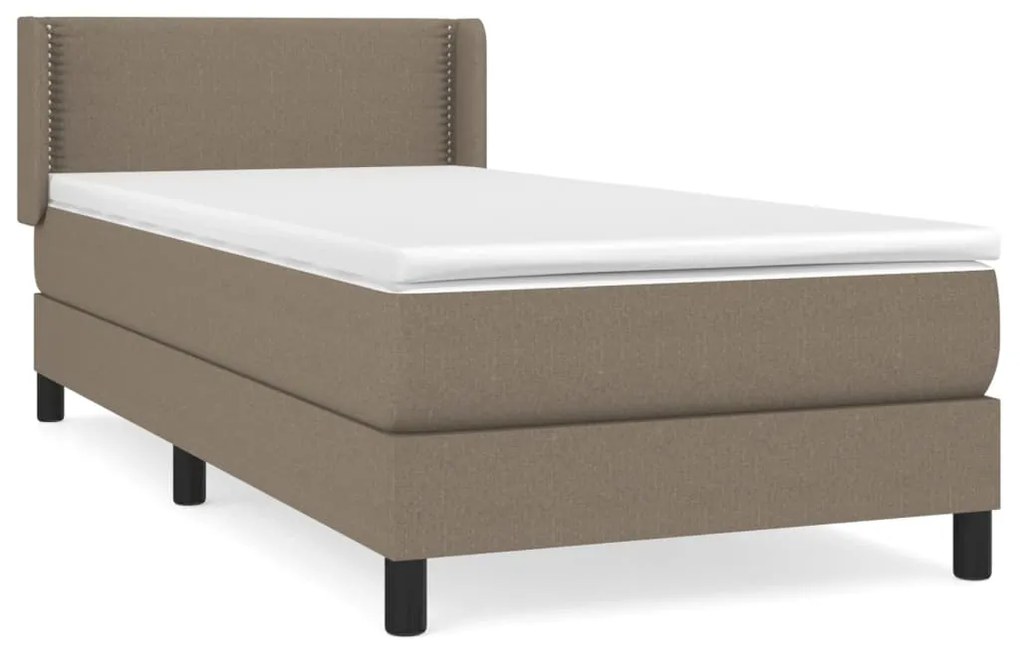 ΚΡΕΒΑΤΙ BOXSPRING ΜΕ ΣΤΡΩΜΑ TAUPE 80X200 ΕΚ. ΥΦΑΣΜΑΤΙΝΟ 3129589