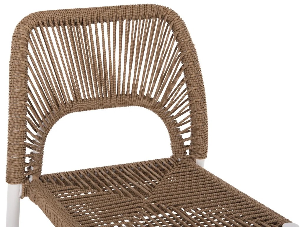 ΣΚΑΜΠΟ ΑΛΟΥΜΙΝΙΟΥ ΜΕ RATTAN ΜΕΣΑΙΟΥ ΥΨΟΥΣ ΛΕΥΚΟ  46x58x95Yεκ. 40x55.5x99 εκ.