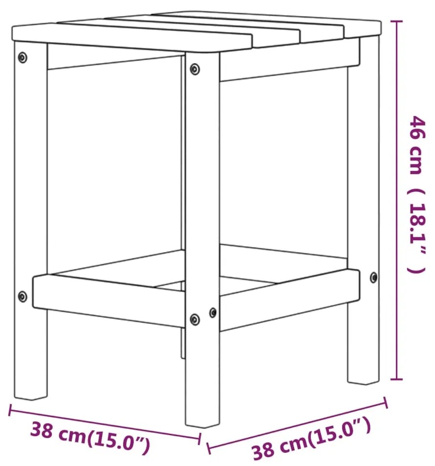 Τραπέζι Κήπου Adirondack Ανθρακί 38 x 38 x 46 εκ. από HDPE - Ανθρακί