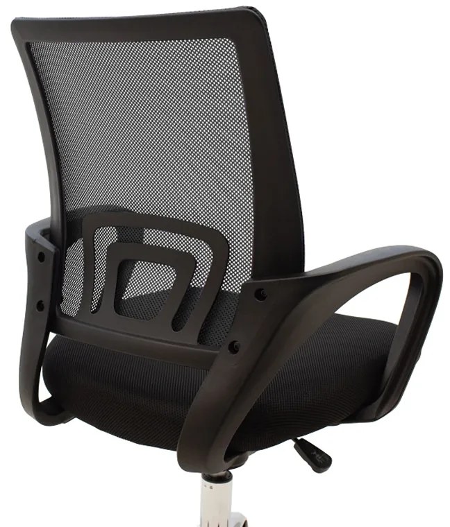 Καρέκλα γραφείου Berto II pakoworld recline με ύφασμα mesh σε μαύρη απόχρωση 57.5x54.5x81-91εκ - 029-000326