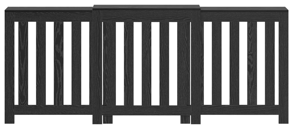 vidaXL Κάλυμμα Θερμαντήρα  Μαύρη Δρυς 205x21.5x83.5 εκ. Μηχανικά Ξύλο