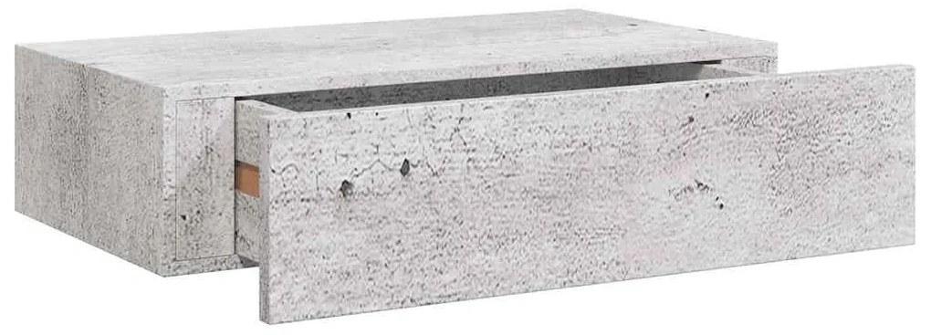 vidaXL Ράφια Τοίχου Συρτάρια 2 τεμ. Γκρι Σκυρ. 40x23,5x10 εκ από MDF