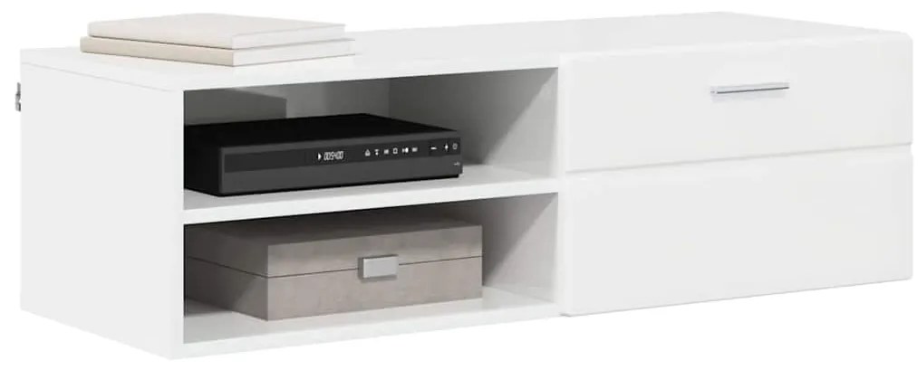 vidaXL Ντουλάπι TV με συρτάρι Γκρι σκυροδέματος 100.5 x 39 x 30 εκ