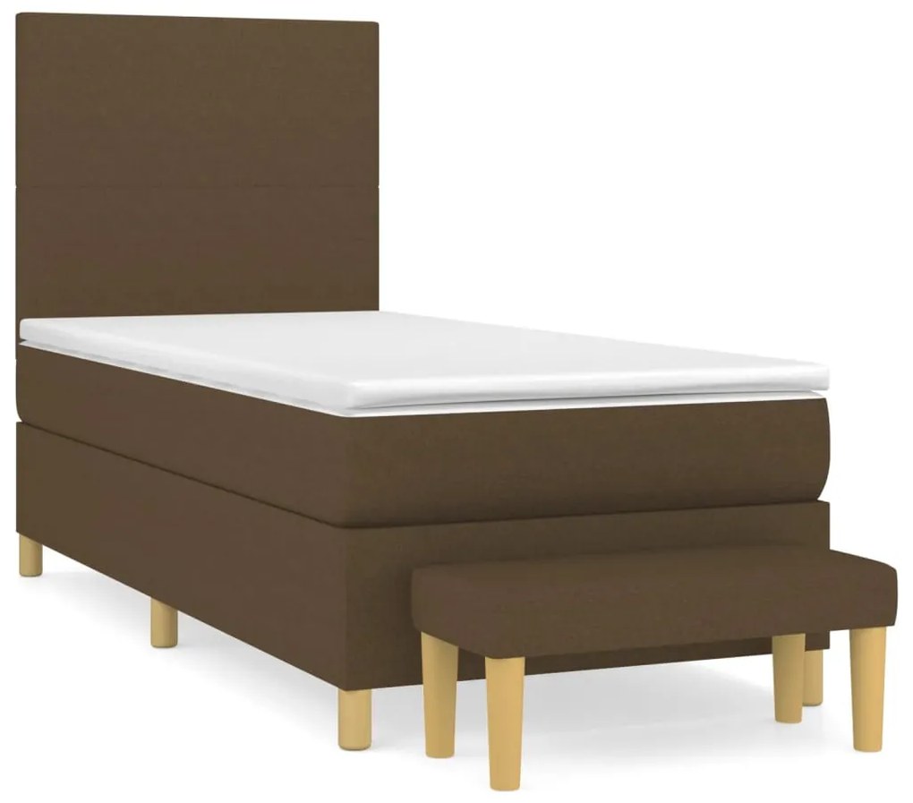 ΚΡΕΒΑΤΙ BOXSPRING ΜΕ ΣΤΡΩΜΑ ΣΚΟΥΡΟ ΚΑΦΕ 90X200 ΕΚ. ΥΦΑΣΜΑΤΙΝΟ 3136968