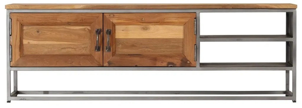 vidaXL Έπιπλο Τηλεόρασης 120x30x40 εκ. Ανακυκλωμένο Ξύλο Teak &amp; Ατσάλι