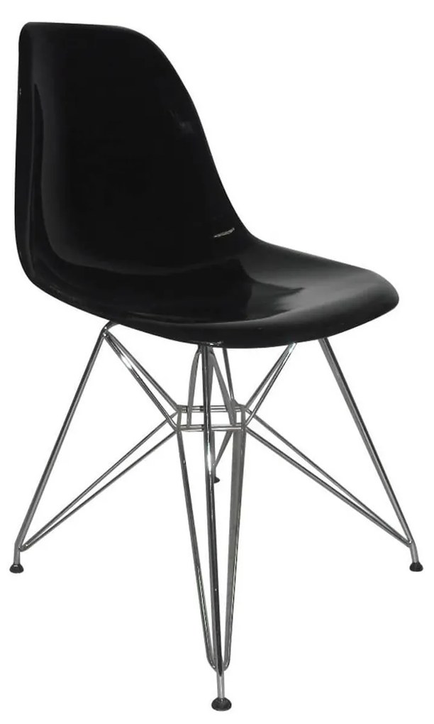 Καρέκλα Art Black ΕΜ124,22P 46X55X82 cm Σετ 4τμχ Metal, Polypropylene
