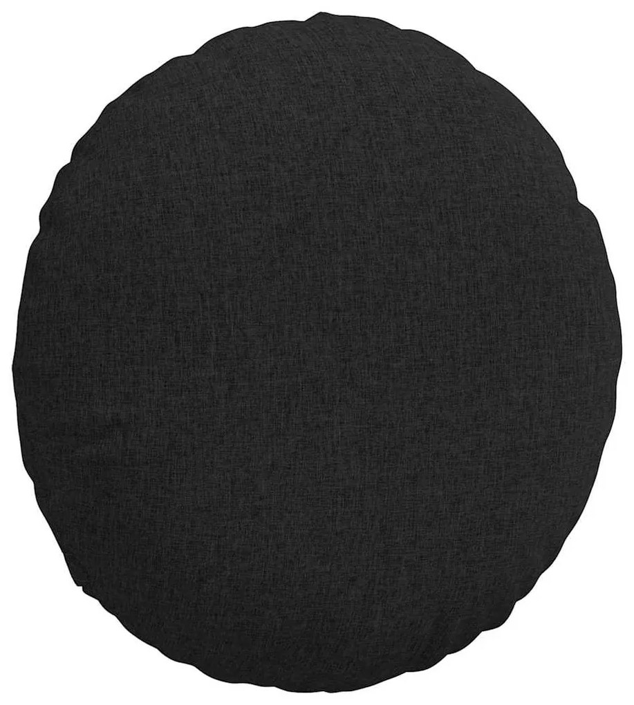 vidaXL Μαξιλάρια καθισμάτων 2 pcs Μαύρο Ø80 x 29 εκ ύφασμα