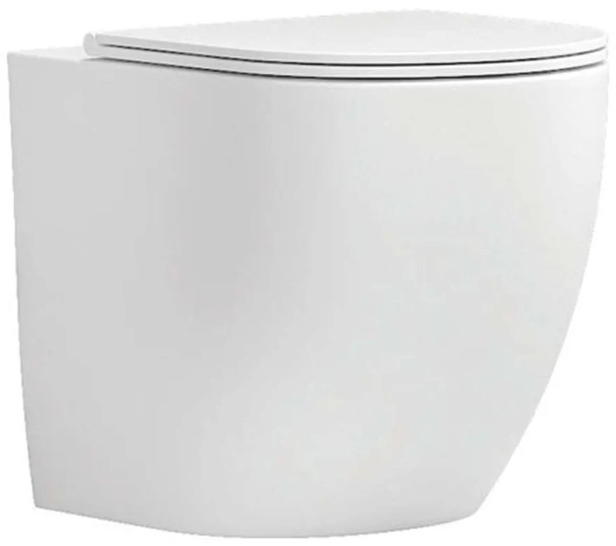 Καπάκι Λεκάνης Δαπέδου Milos S-LT2141D-RMW White Mat Karag Plastic