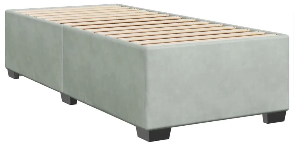 ΚΡΕΒΑΤΙ BOXSPRING ΜΕ ΣΤΡΩΜΑ ΑΝΟΙΧΤΟ ΓΚΡΙ 90X190 ΕΚ. ΒΕΛΟΥΔΙΝΟ 3293098