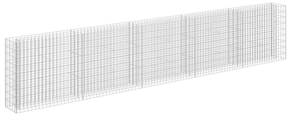 vidaXL Συρματοκιβώτιο-Γλάστρα Υπερυψωμένη 450x30x90 εκ. Γαλβ. Χάλυβας