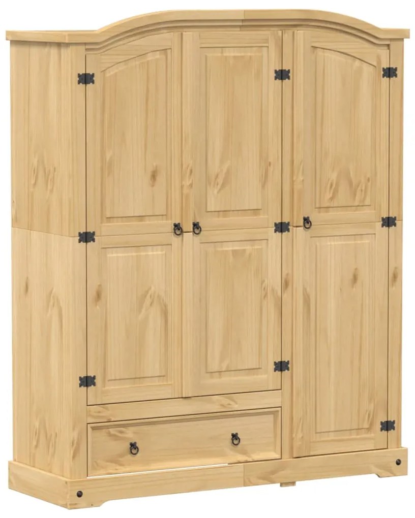 vidaXL Ντουλάπα Corona 151,5x52x186 εκ. από Μασίφ Ξύλο Πεύκου