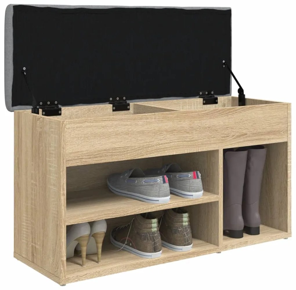 vidaXL Παπουτσοθήκη Sonoma Δρυς 82x32x45,5 εκ. από Επεξεργασμένο Ξύλο