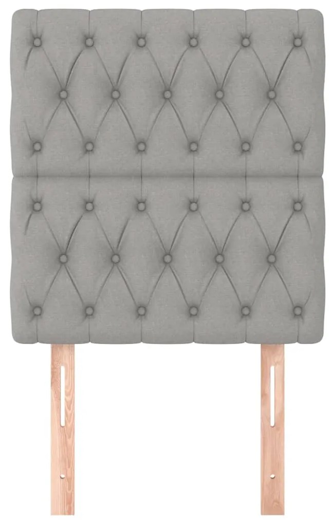 vidaXL Κεφαλάρια Κρεβατιού 2 τεμ. Αν. Γκρι 80x7x78/88 εκ. Υφασμάτινο