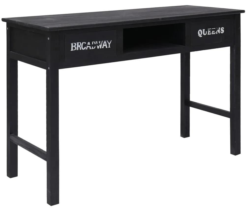 Τραπέζι Κονσόλα Μαύρο 110 x 45 x 76 εκ. Ξύλινο