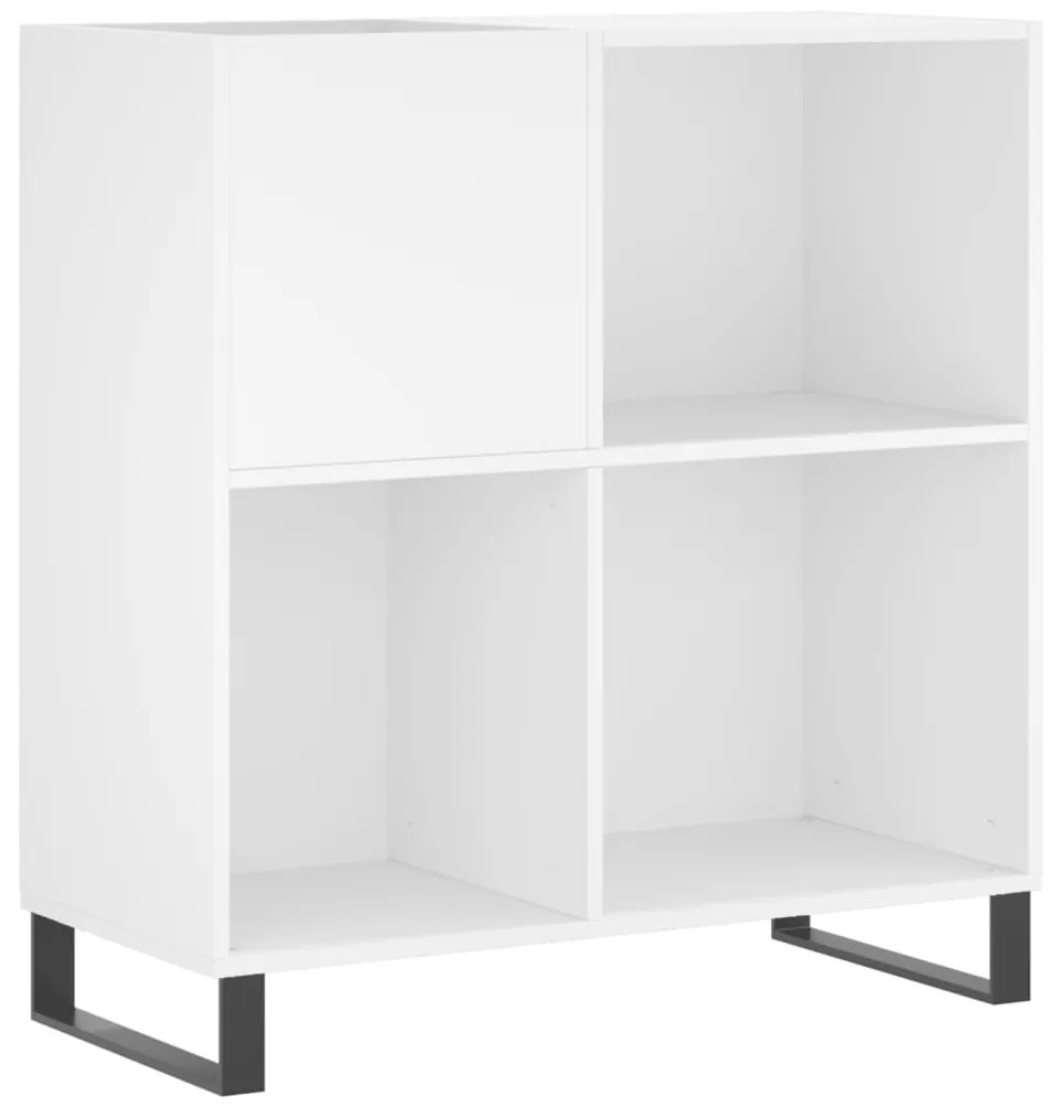 vidaXL Έπιπλο Δίσκων Λευκό 84,5 x 38 x 89 εκ. από Επεξεργασμένο Ξύλο