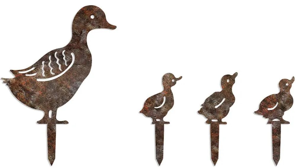 Διακοσμητικό Δαπέδου Κήπου Fam (Σετ 4Τμχ) 565TNL1410 42x40/18x15/18x14/18x15cm Rust Aberto Design Μέταλλο