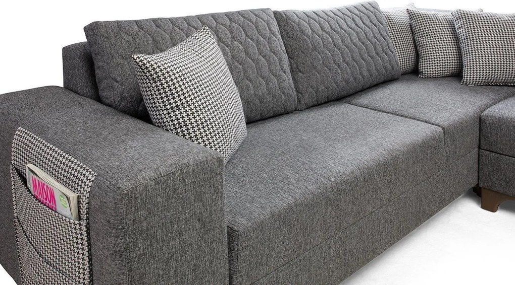 Corner Sofa-Bed Loft - Grey Grey