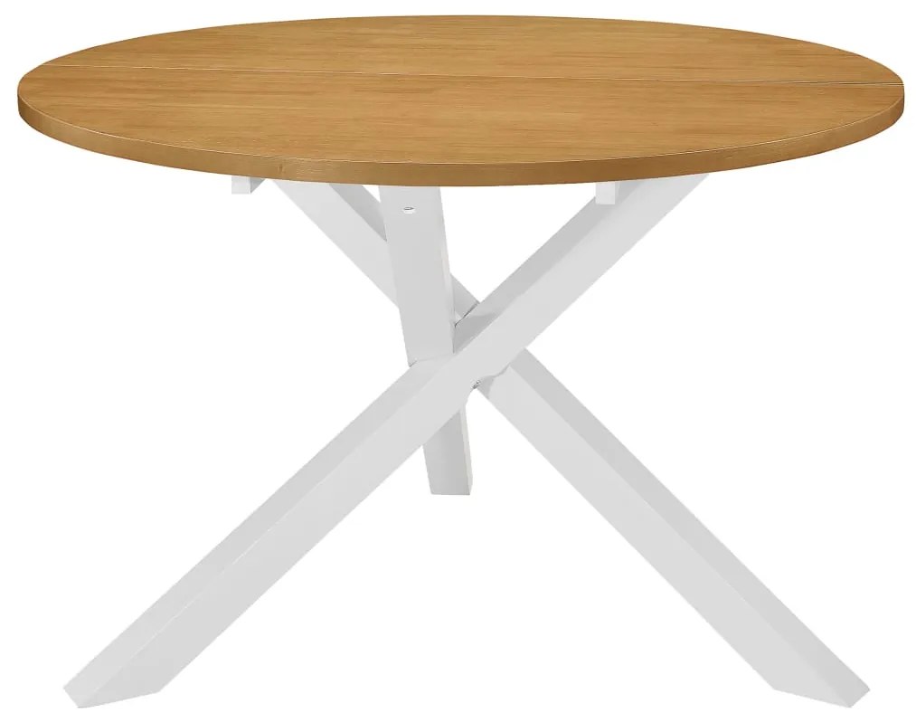 vidaXL Σετ Τραπεζαρίας 5 Τεμαχίων Λευκό από MDF