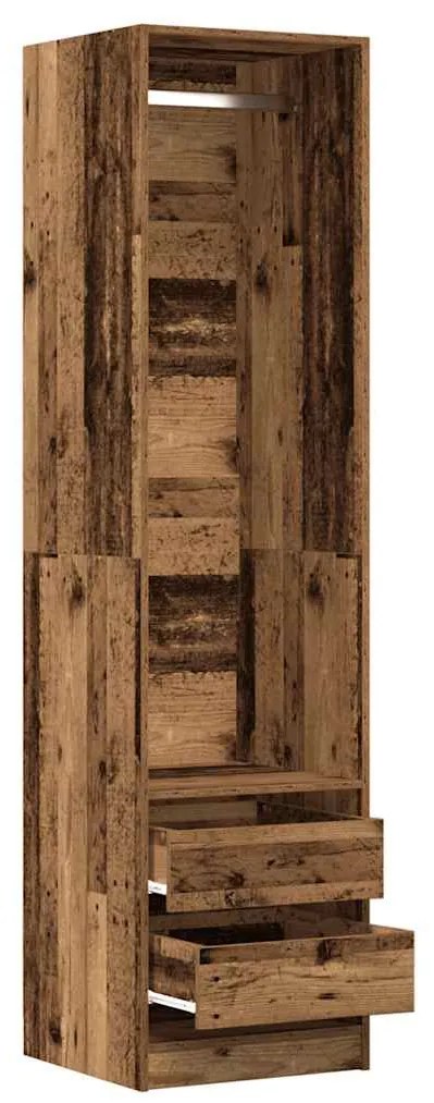 vidaXL Ντουλάπα Όψη Παλαιού Ξύλου 50x50x200 εκ. από Επεξεργασμένο Ξύλο