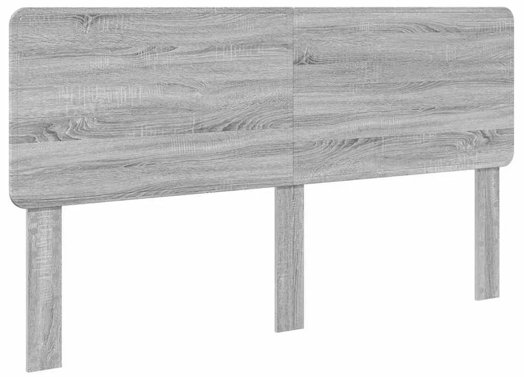 vidaXL Κεφαλάρι με κεφαλάρι Γκρίζο Σονομα 200 cm Επεξεργασμένο ξύλο