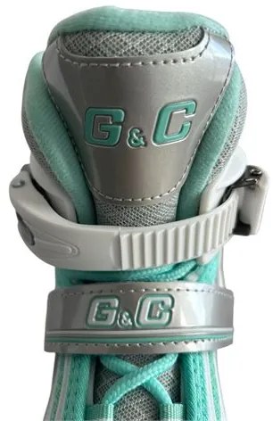 Αυξομειούμενα Πατίνια Roller G&C BW188 Γκρι/Μπλε με LED Τροχούς IN-LINE SKATES Small (31-34)