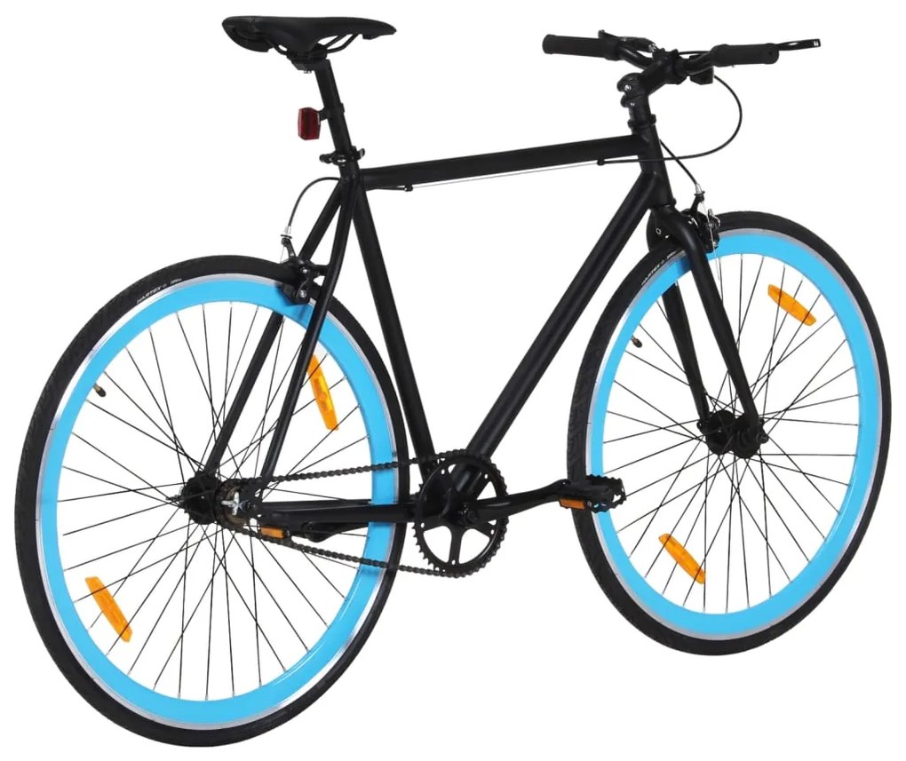 vidaXL Ποδήλατο Μονής Ταχύτητας Μαύρο και Μπλε 700c 55 εκ.