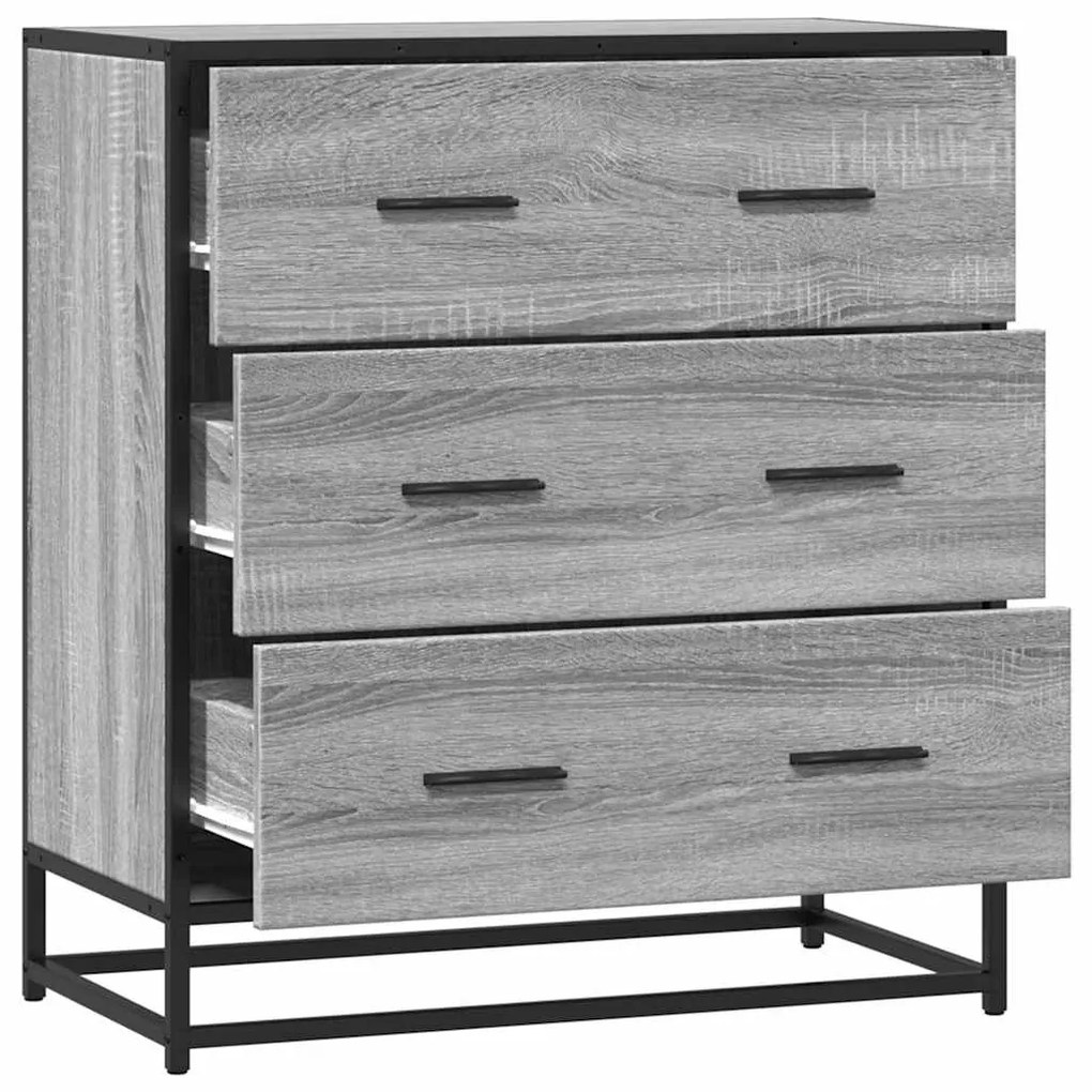 Sideboard Grey Sonoma Κατασκευασμένο ξύλο και μέταλλο - Γκρι