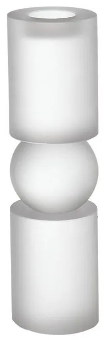 Artekko Artekko Frosted Διάφανο Γυάλινο Κηροπήγιο (8x8x28)cm 70367-SA