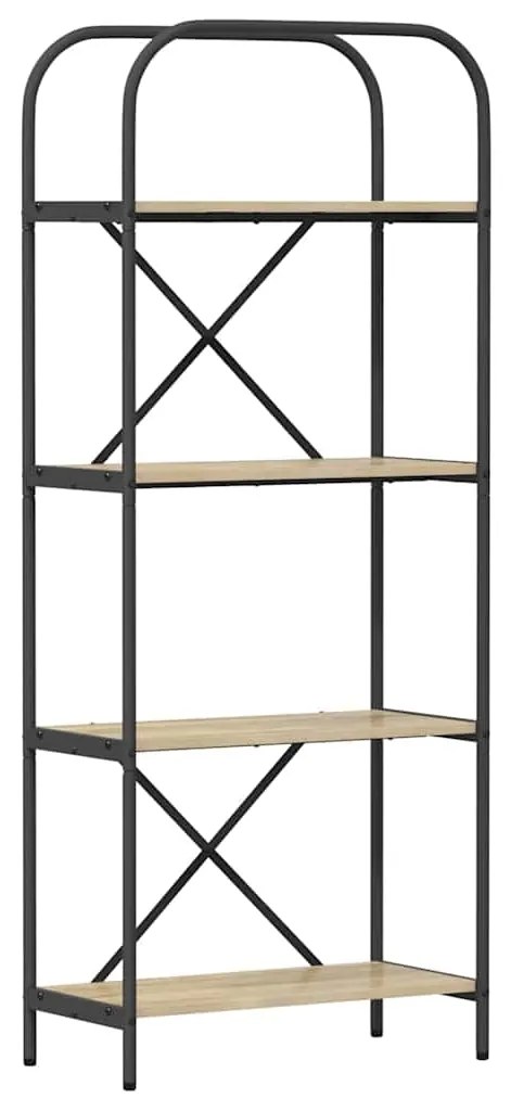 vidaXL Ράφι Βιβλίων Sonoma Δρυς 60 x 30 x 146 εκ Επεξεργασμένο ξύλο