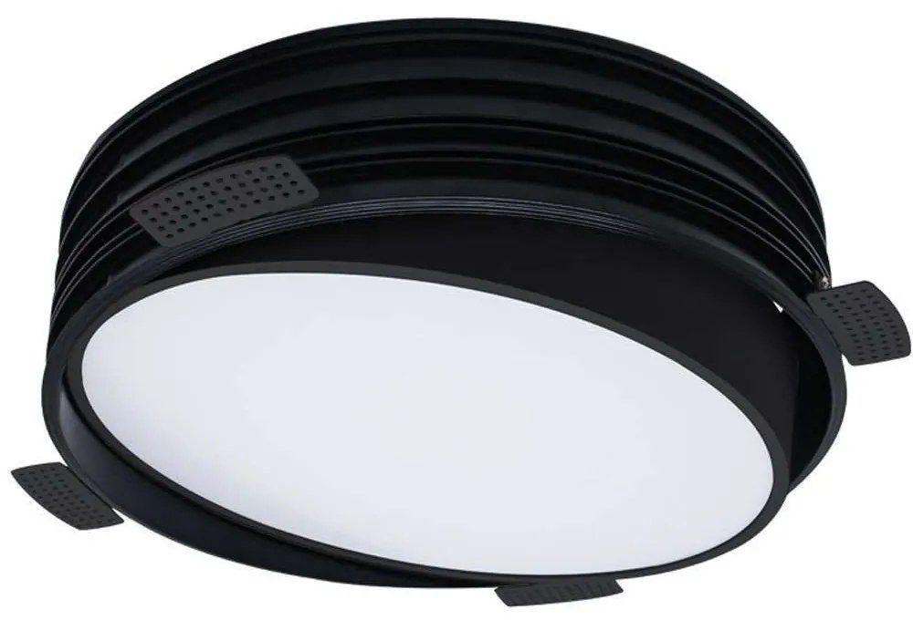 Φωτιστικό Οροφής Χωνευτό VK/04348/B/C/35 Φ25cm Led 1420Lm 20W 4000K Black VKLed