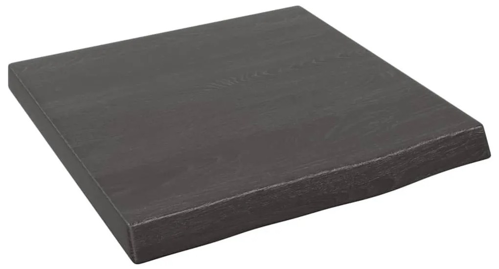 Ράφι Τοίχου Σκούρο Καφέ 40x40x(2-4) εκ. Επεξ. Μασίφ Ξύλο Δρυός 363750