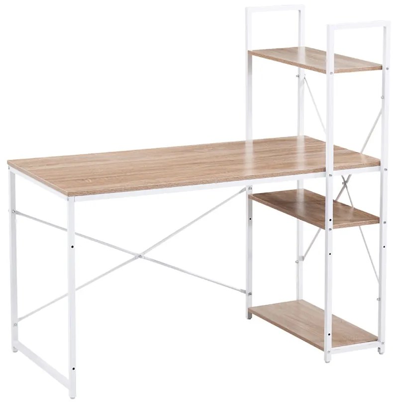 Liberta TORRE ΓΡΑΦΕΙΟ ΒΙΒΛΙΟΘΗΚΗ SONOMA ΛΕΥΚΟ 120x60xH121cm 120x60xH121cm 28-0230