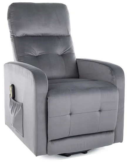 FOTEL ROZKŁADANY OTUS II (FUNKCJA PIONIZACJI) VELVET SZARY BLUVEL 14 DIOMMI-80-3767