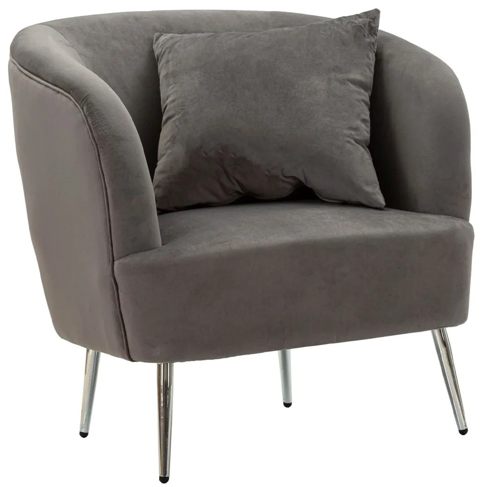 Πολυθρόνα με Μαξιλάρι SILVERY 66x73