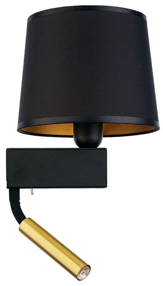 Φωτιστικό Τοίχου - Απλίκα Chillin 8213 1xE27 max 40W &amp; 1xG9 max 10W Black Nowodvorski Metal, Fabric
