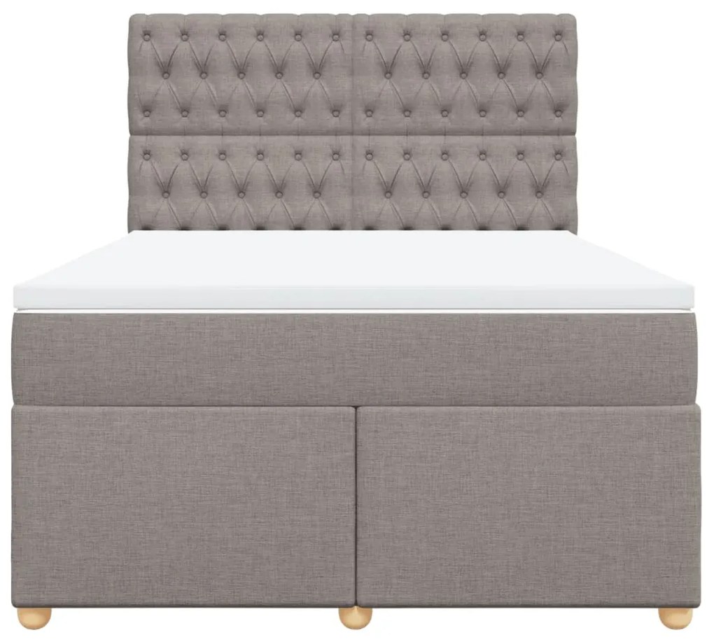 ΚΡΕΒΑΤΙ BOXSPRING ΜΕ ΣΤΡΩΜΑ TAUPE 160X200 ΕΚ. ΥΦΑΣΜΑΤΙΝΟ 3291342