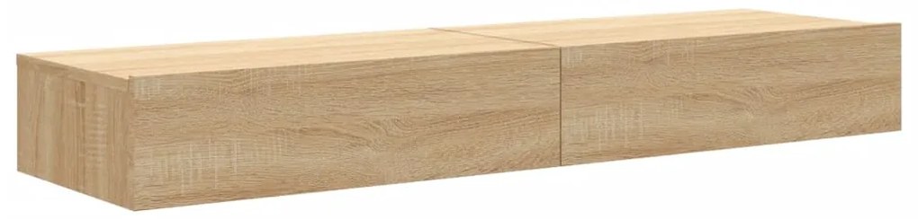 vidaXL Έπιπλα Τηλεόρασης με LED 2 τεμ. Sonoma Δρυς 60x35x15,5 εκ.