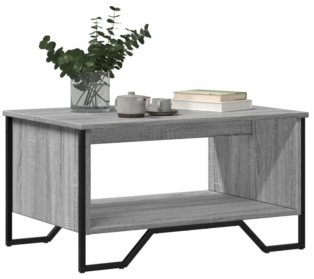 vidaXL Τραπεζάκι Σαλονιού Γκρι Sonoma 75x51x40 εκ. Επεξεργασμένο Ξύλο
