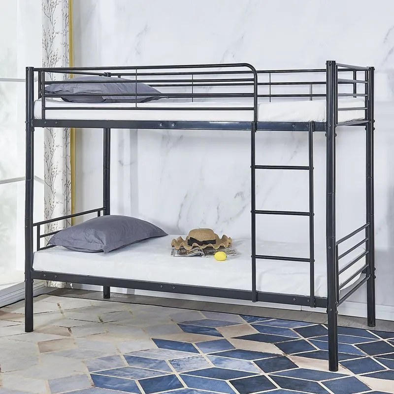 WOODWELL Ε8044,1TIVOLI Κρεβάτι Κουκέτα Μέταλλο Βαφή Μαύρο 98x200x165 (Στρώμα 90x190)cm Ε8044,1