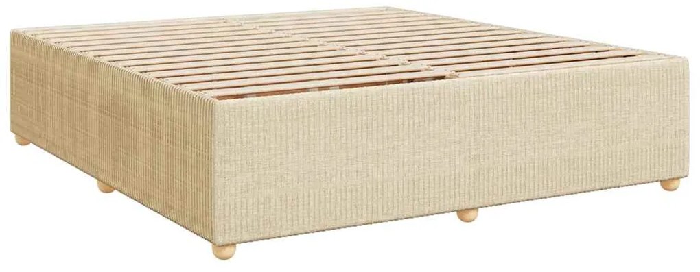 vidaXL Σκελετός Κρεβατιού Χωρίς Στρώμα Κρεμ 180x200 εκ. Υφασμάτινο