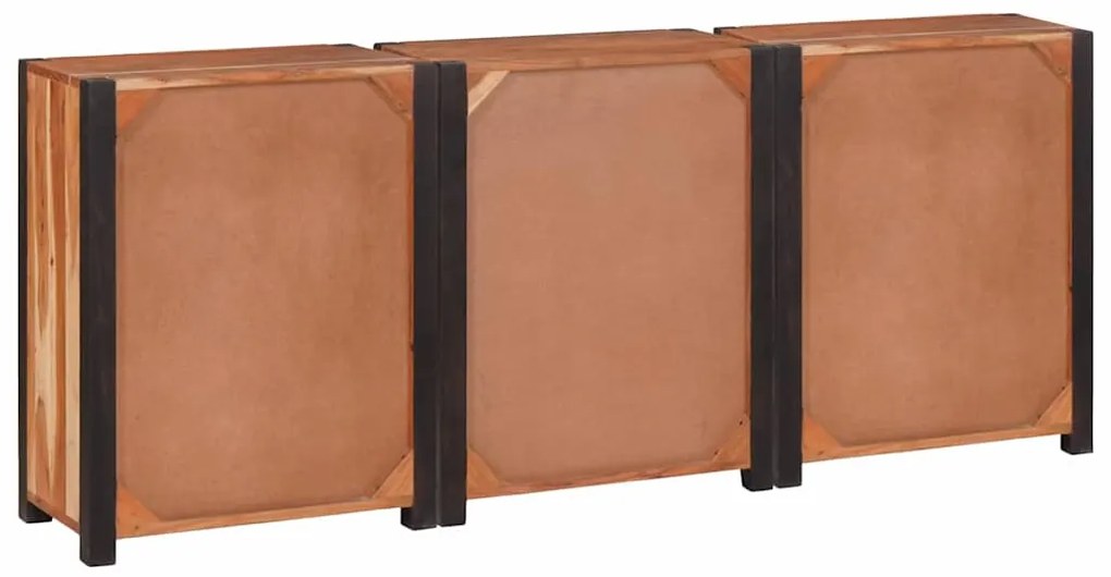 vidaXL Πλαϊνό γραφείο 3 pcs Καφέ 165 x 30 x 75 εκ Μασίφ ξύλο ακακίας