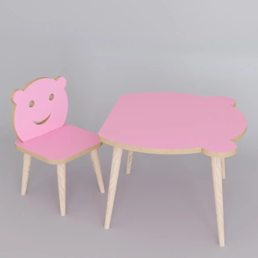 Τραπεζάκι Παιδικό AMAHLE Με Κάθισμα Ροζ MDF/Ξύλο 46x50x42cm - 14870187 - 14870187