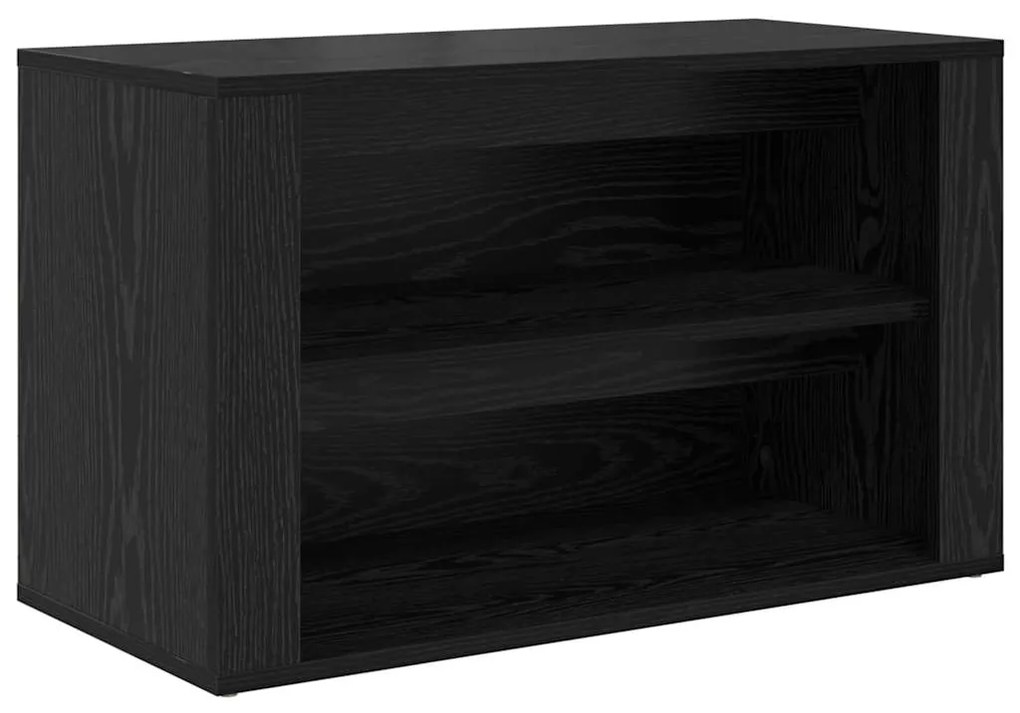 vidaXL Ράφι Παπουτσιών Μαύρη δρυς 75 x 35 x 45 εκ. Επεξεργασμένο ξύλο