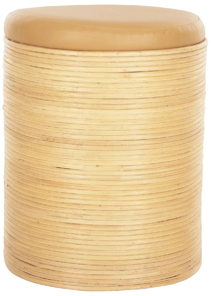 ΣΚΑΜΠΟ MITCH HM9886 ΦΥΣΙΚΟ RATTAN-ΚΑΘΙΣΜΑ ΑΠΟ PU ΜΠΕΖ Φ37x47Υεκ.